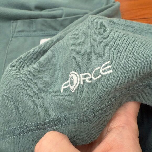 Men Carhartt Force Crew Neck Short Sleeve Shirt Gray Green Size Large - Picture 6 of 8